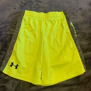 Under Armour Kids Yellow and Gray Shorts